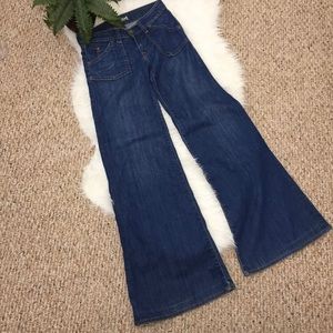 Hudson Jeans Women's Flare Wide Leg in Dark Blue